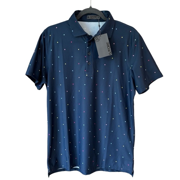 G/FORE Other - NEW G/FORE Performance Golf Polo Navy/Multicolor Star Print Men's Size M